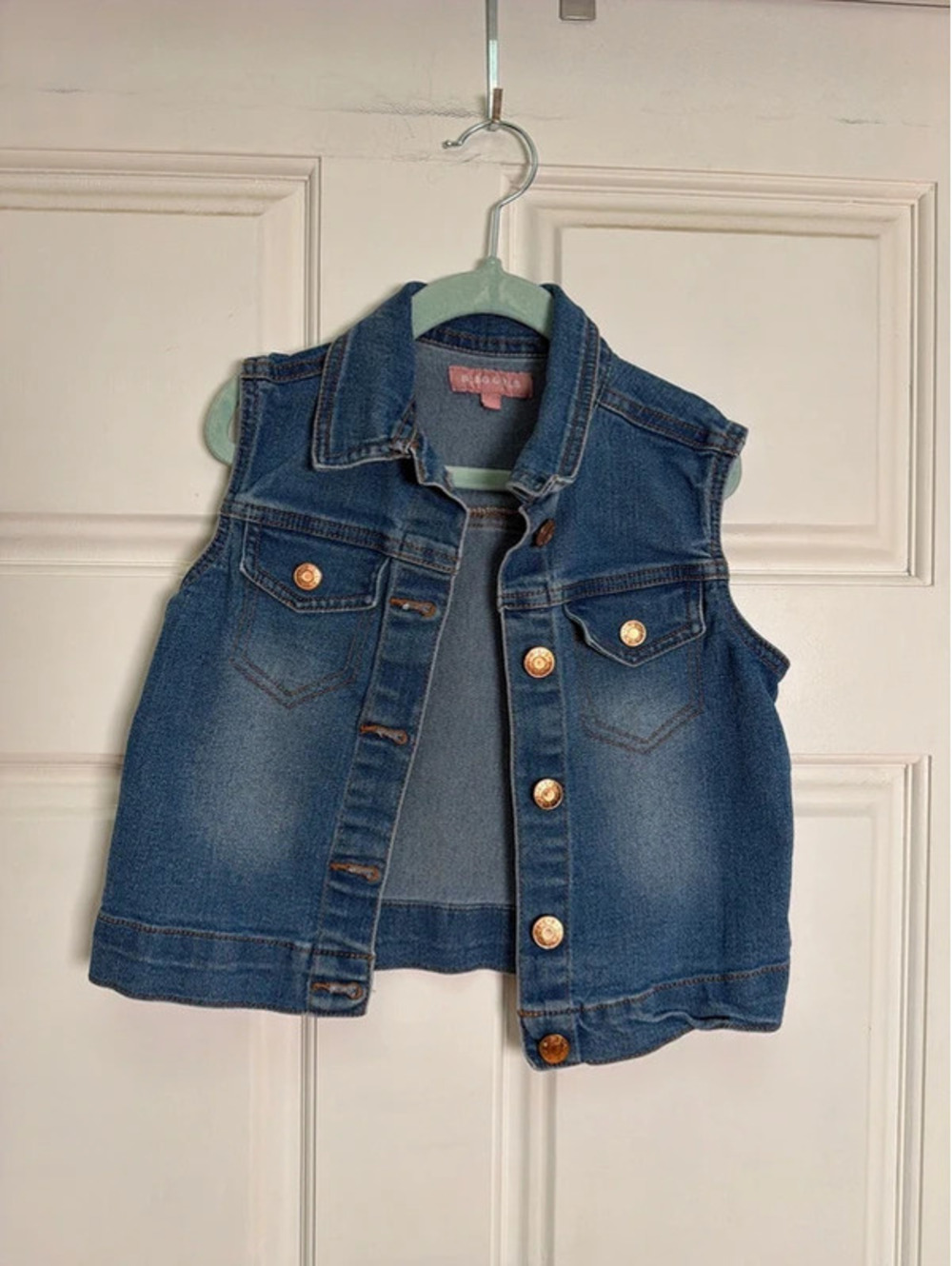 BCBG Denim Vest Copper Boho